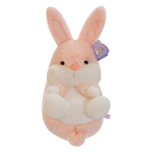 可爱胖卷卷抱枕动物狐狸兔子土拨鼠布娃娃长毛短腿公仔治愈系娃娃