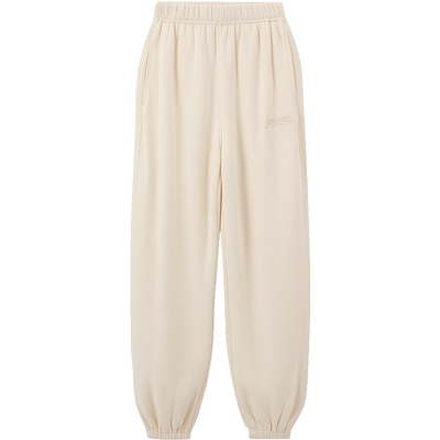 有兰加绒字母绣花休闲卫裤