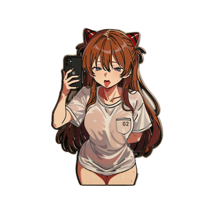 新世纪福音战士明日香胸针 金属珐琅徽章EVA二号机冰箱贴可爱饰品