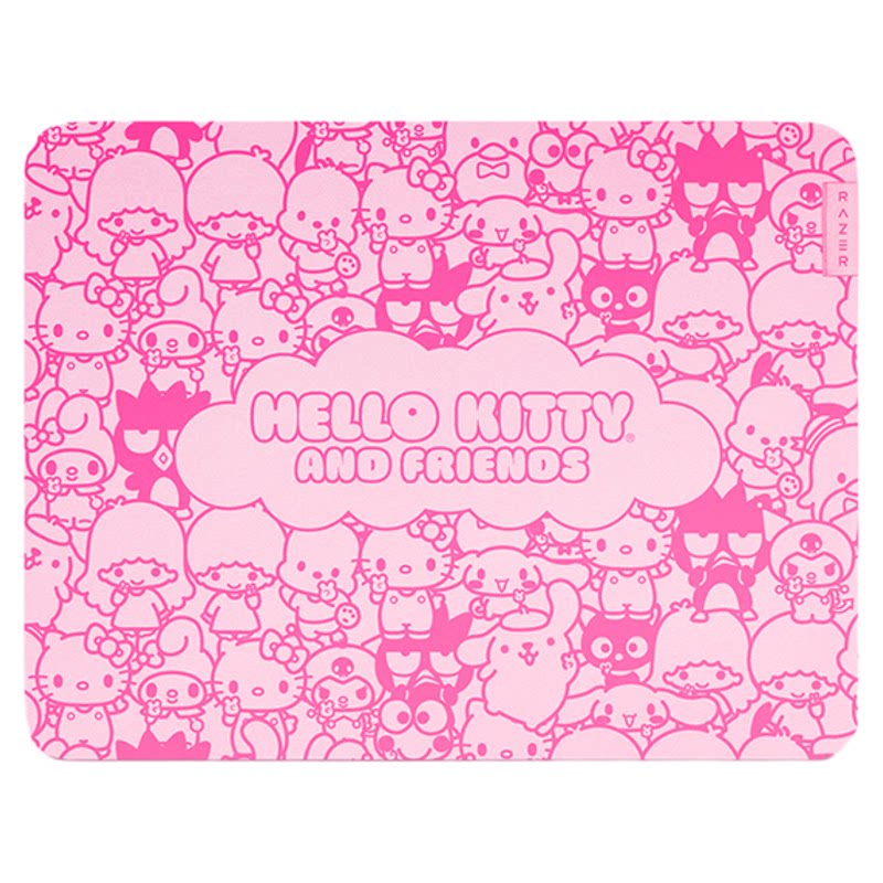 Razer雷蛇Hello Kitty二次元粉色可爱玻璃鼠标垫女生桌垫办公小号