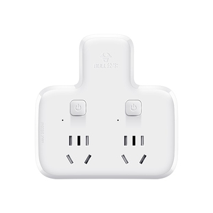 公牛1分2插座转换器一转二多孔电源插头转接头多功能插线板插排查