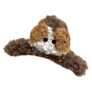 可爱毛绒抓夹大号发量大鲨鱼夹高级感2025新款发夹女后脑勺头饰