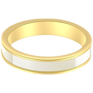 STANDii手作 天然贝母简约圆形戒指冷淡风镀金轻奢