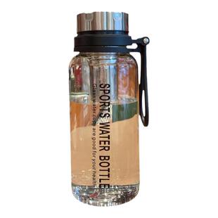 玻璃水瓶男士高档夏季超大容量2000ml水杯茶水分离泡茶杯子家用