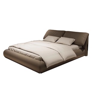 格调宣言大象耳朵真皮床现代简约主卧双人床大气意式极简主卧大床