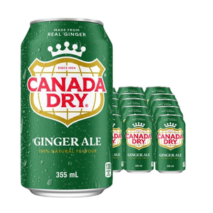 加拿大进口Canada dry Ginger Ale 无糖版DITE姜汁汽水苏打水健怡