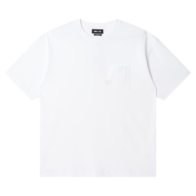 DENHAMx WIND AND SEA联名款夏季男复古休闲白黑短袖T恤