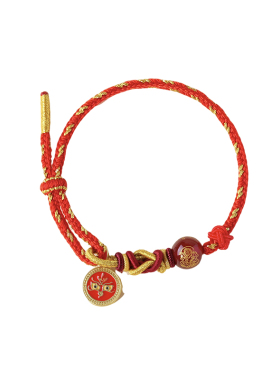 2026年马年红绳五路财神红玛瑙本命年转运手编绳生肖马鼠牛兔手链