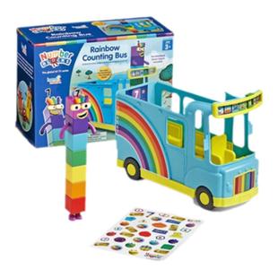 美国NumberBlocks联名款数字积木彩虹巴士儿童益智数学启蒙识数