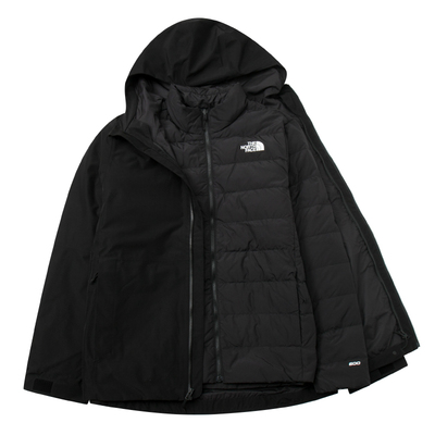 北面冲锋衣男羽绒三合一保暖外套