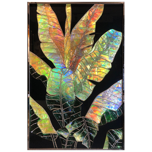 手工掐丝镶钻琉璃珐琅彩装饰画家大业大现代轻奢玄关客厅走廊挂画