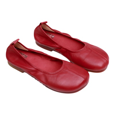 脱毒家羊皮浅口单鞋女