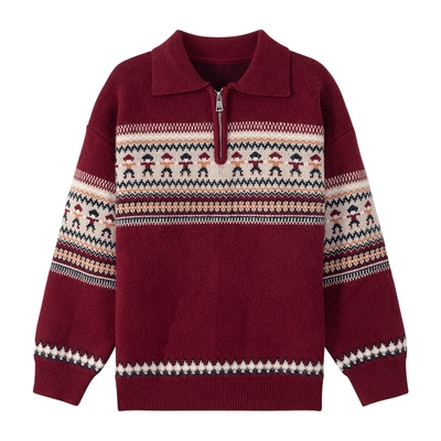 男童抗起球毛衣安哥拉绵软