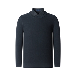 SHANSHAN杉杉羊毛衫男款秋季新款T恤男翻领针织衫男士Polo衫