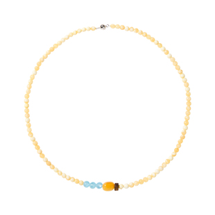 曦光里【金麟】 笃定/富足 天然金发晶水晶蜜蜡海蓝宝沉香项链女