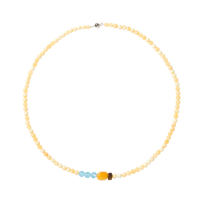 笃定/富足/自由天然黄发晶项链