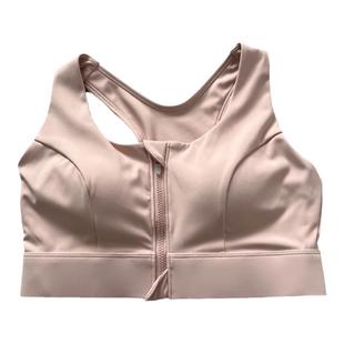 瑜伽前拉链超好穿减龄色系高颜值拉链运动背心防震固定一体杯bar
