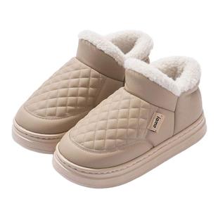 防水包跟棉拖鞋女款秋冬季2025新款加绒加厚保暖外穿棉鞋雪地靴女