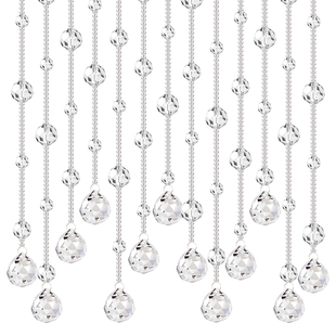 水晶珠帘门帘隔断帘客厅卧室装饰帘子diy手工穿珠散珠串珠材料包