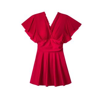 泳衣女2025新款连体微胖遮肉显瘦带钢托小胸海边大码胖mm高级感夏