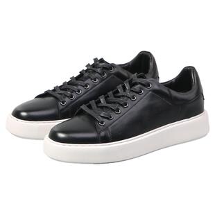 特伦德新款男鞋真皮潮流男士英伦运动休闲皮鞋增高厚底小白鞋板鞋