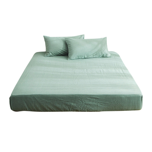 全棉水洗棉床笠单件纯棉席梦思床垫套子保护套罩防滑床单床罩床套