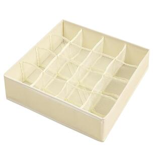 内衣收纳盒家用内裤袜子三合一宿舍分格带盖折叠布艺抽屉式整理盒