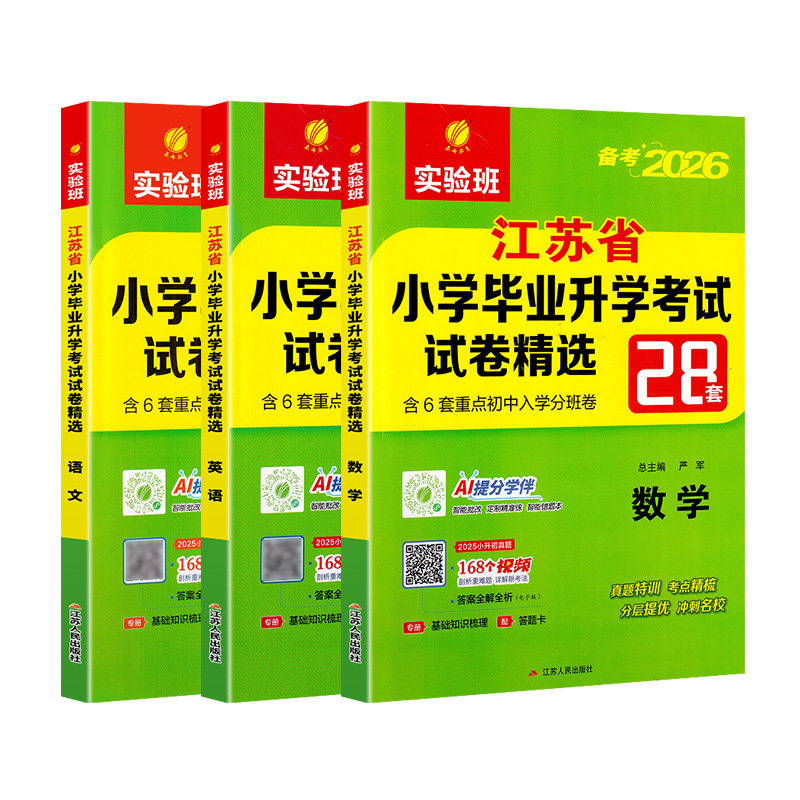 小升初备考2026江苏省小学毕业升初中考试卷精选28套卷语文数学英语春雨六年级下升学考试系统总复习资料辅导书苏教版真题卷