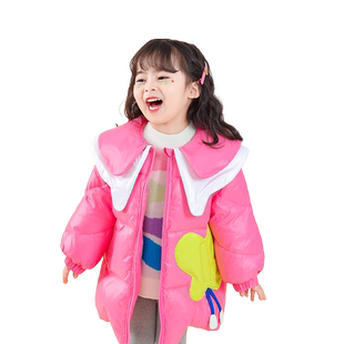 【高充鹅绒】女童中长款羽绒服冬季2025新款儿童洋气女宝加厚外套