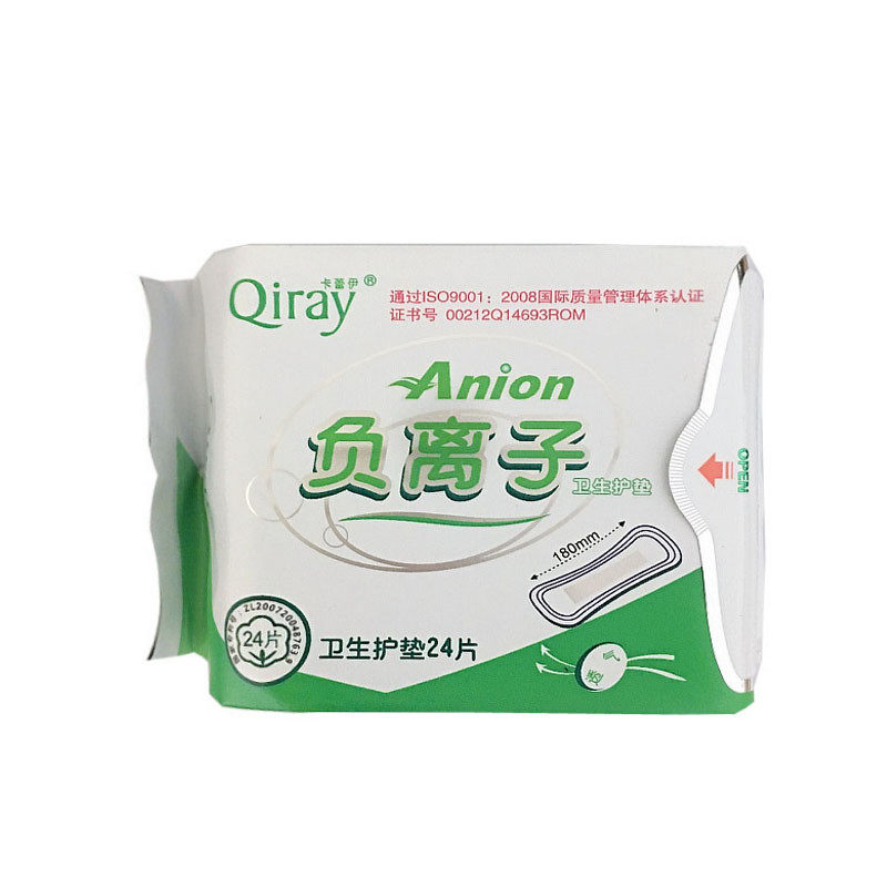 护垫日用夜用新款富迪卡蕾伊负离子卫生巾 180mm24片 月月爱搭配