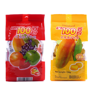 一百份果汁软糖 lot100果汁软糖320g果汁软糖马来西亚进口水果 味