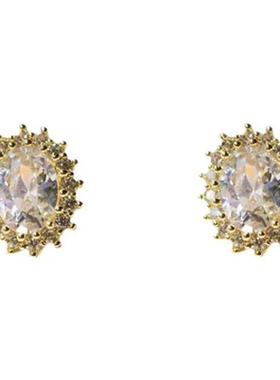 99足银耳环高级感复古花朵耳钉