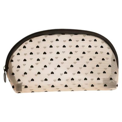 植绒网纱爱心随身便携化妆包