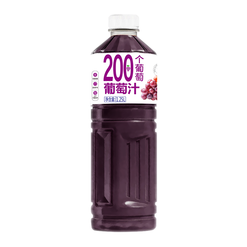 葡萄汁饮料1.25L*2大瓶特惠装