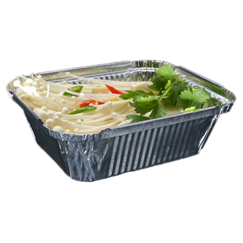 铝箔锡纸烧烤盒一次性长方形烘焙烤金针菇花甲焗饭加厚外卖打包邮