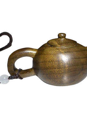 纯手工 把把壶 金丝楠木手把件文玩把玩阴沉木茶壶木雕木质挂件