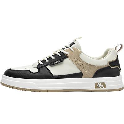 HLA/海澜之家男鞋新款夏季复古流行舒适拼接板鞋男士百搭休闲鞋