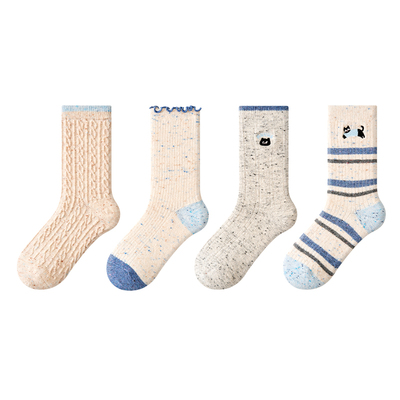 派米羊毛中筒袜女加厚保暖