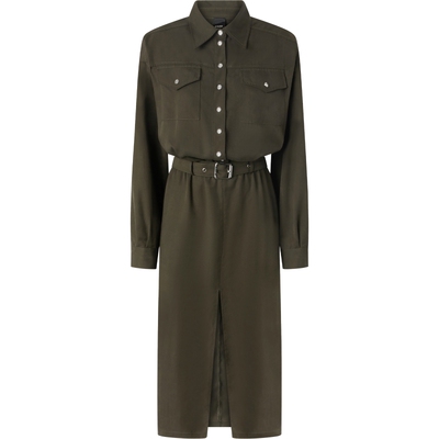 PINKO腰带款衬衫式连衣裙