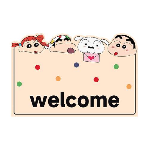 奶油风卡通入户门地垫2025年新款进门可擦免洗pvc换鞋区门口地毯