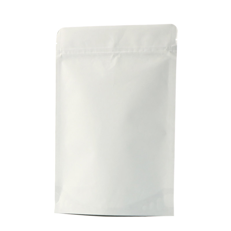 白色自立牛皮纸袋自封袋食品鱼饵包装袋茶叶复铝箔批发定做制logo