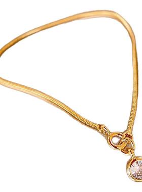 金色单颗锆石手链轻奢小众精致