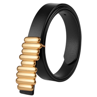 女士皮带ins风时尚真皮百搭配西装腰带女装饰连衣裙大衣腰饰黑色