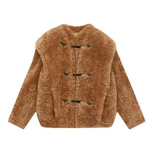 MARANT ETOILE2025 AVALIA复古时尚卷毛高领外套女