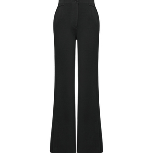 EP雅莹高端系列 桑蚕丝羊毛高腰修身微喇裤子 2025早秋新款6412B