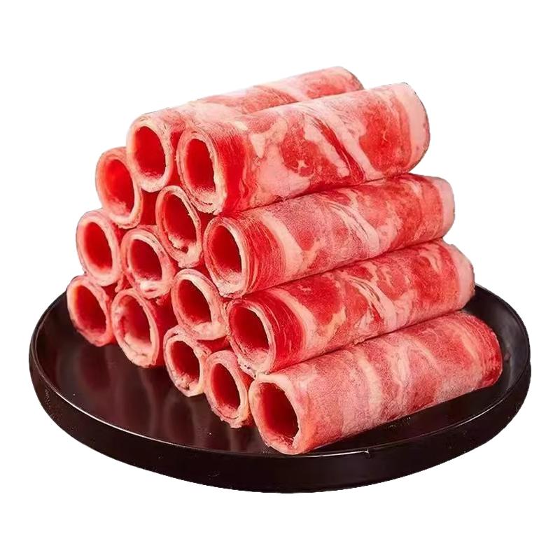 纯牛肉雪花肥牛卷调理肥牛片牛肉牛肉卷/片