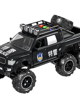 大号可开门越野车警车玩具男孩