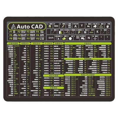 新版CAD专业级中号快捷键鼠标垫