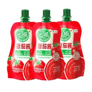 中粮屯河番茄酱100g*3袋儿童无添加剂西红柿酱番茄沙司番茄丁罐头