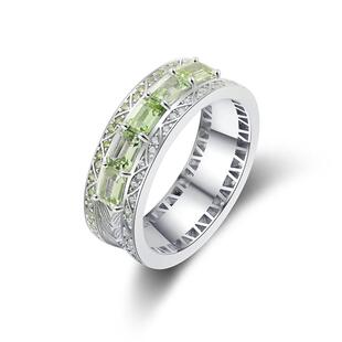 CIGALONG龙梓嘉敦煌联名无烧紫蓝宝戒指金银叶新中式珠宝送礼